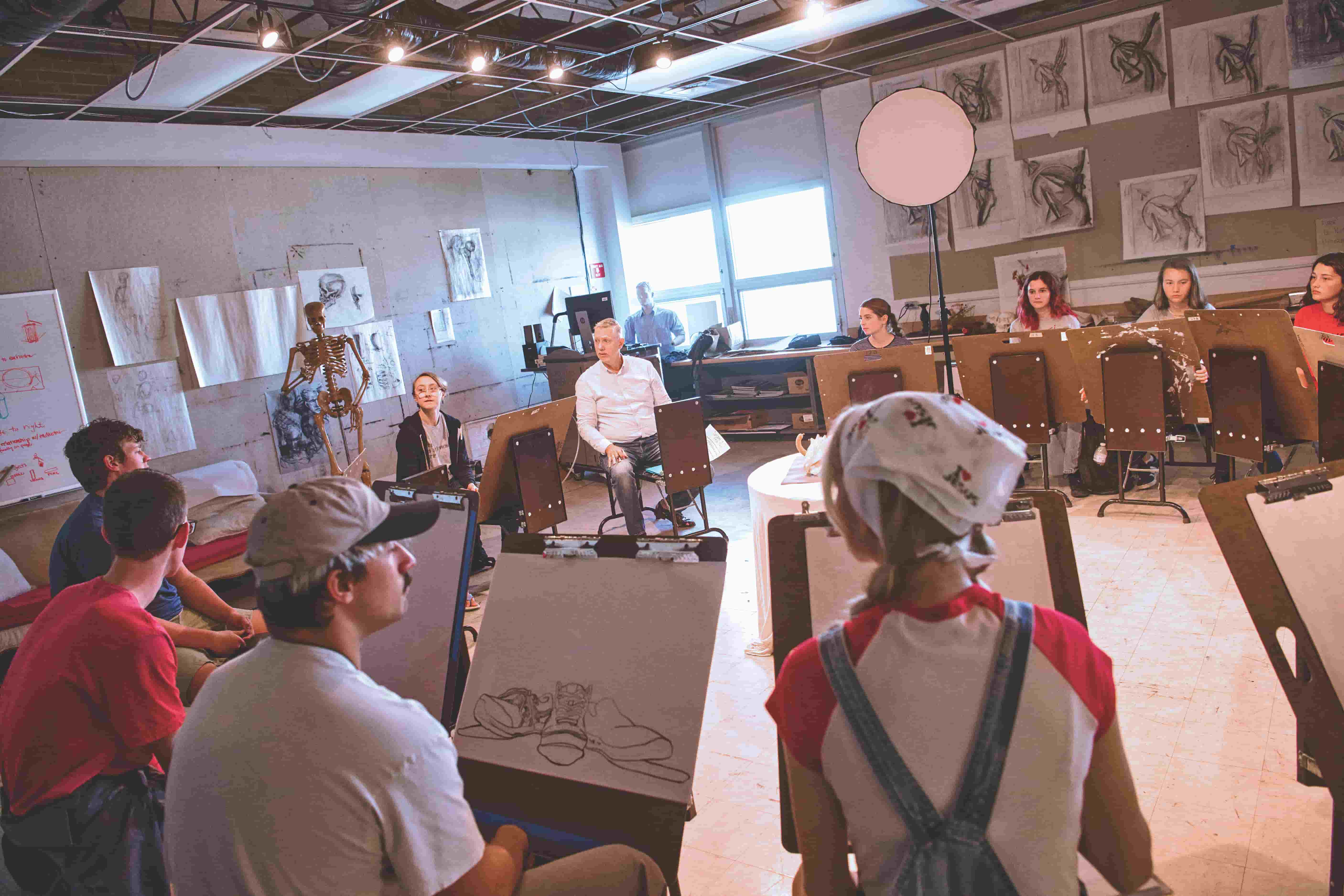 Art students in lecture