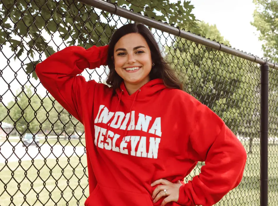 Student in IWU Gear