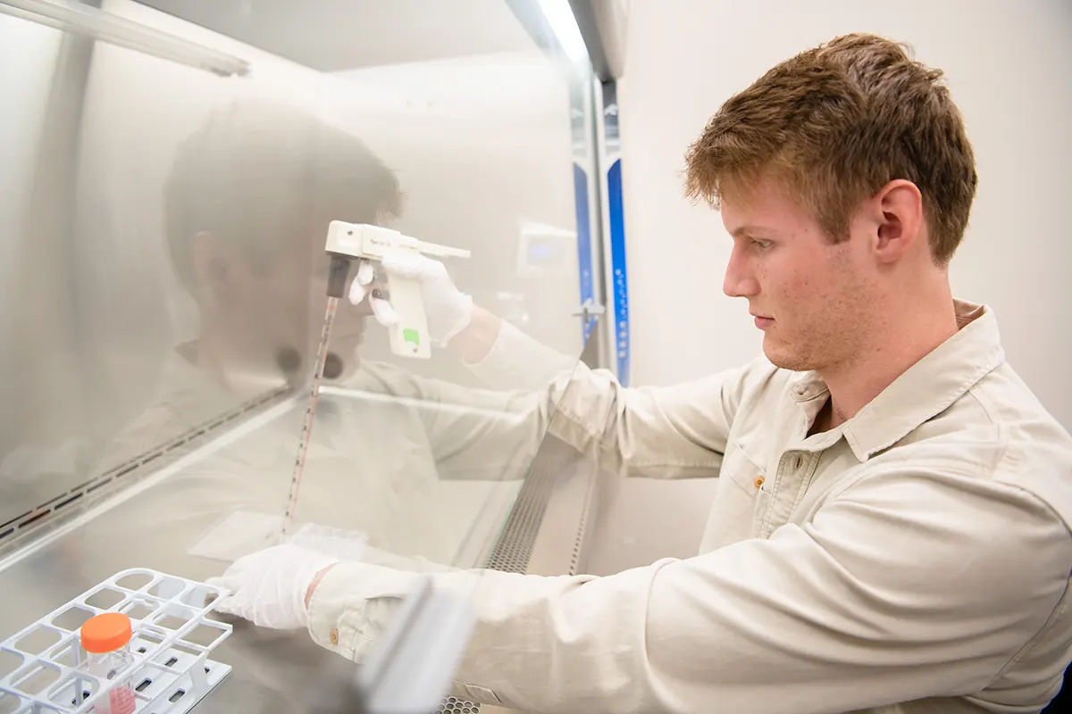 Student in Science Lab