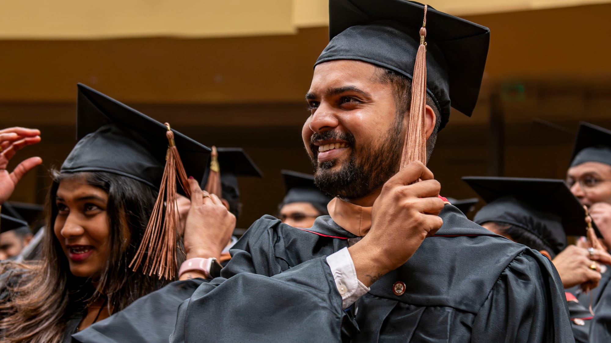 International students at graduation