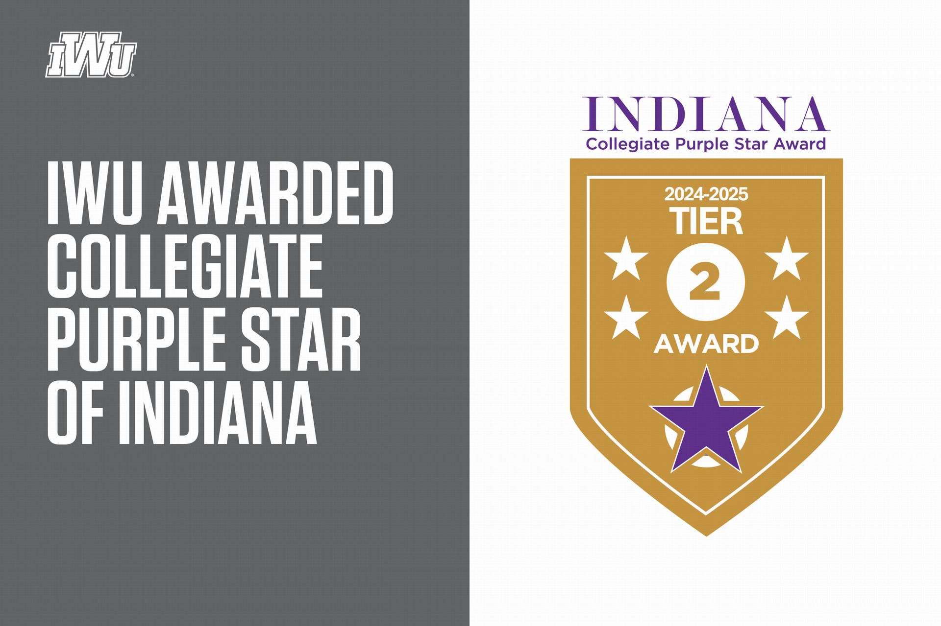 Collegiate Purple Star Award symbol