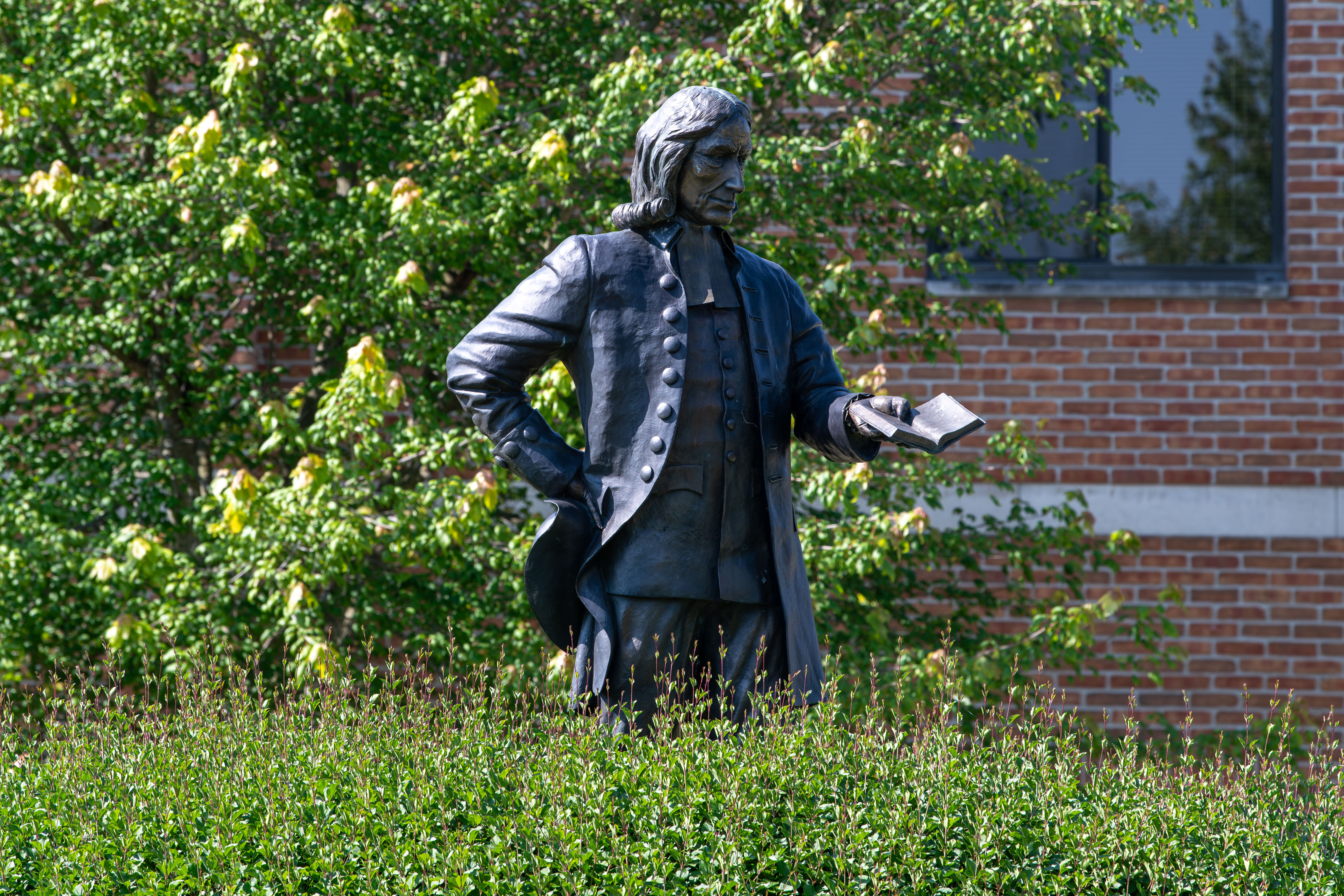 John Wesley Statue on IWU Campus